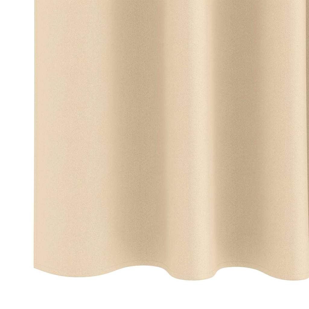 Verdunkelungs-Vorhänge mit Ringen 2 pcs Creme 225 x 140 cm