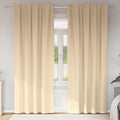 Verdunkelungs-Vorhänge mit Ringen 2 pcs Creme 225 x 140 cm