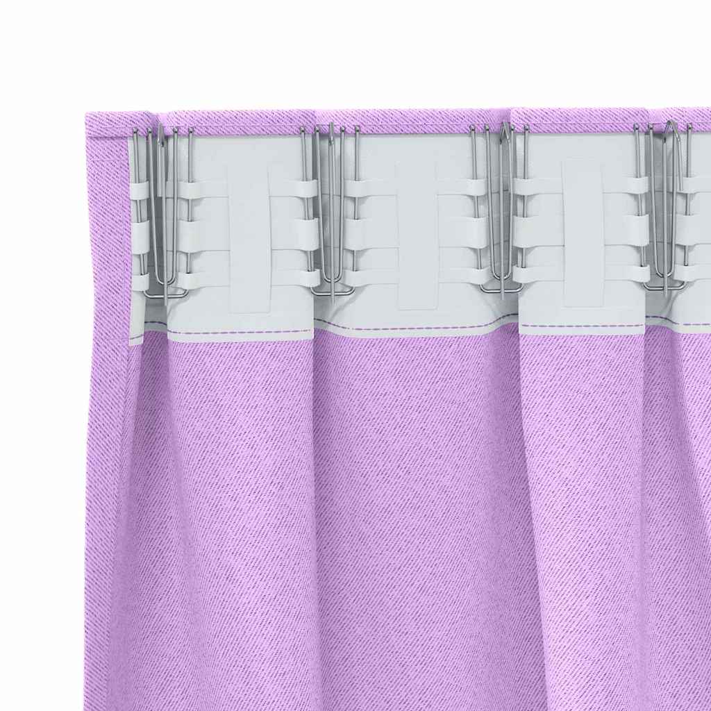Verdunkelungs-Vorhänge mit Ringen 2 pcs Lila 140 x 140 cm