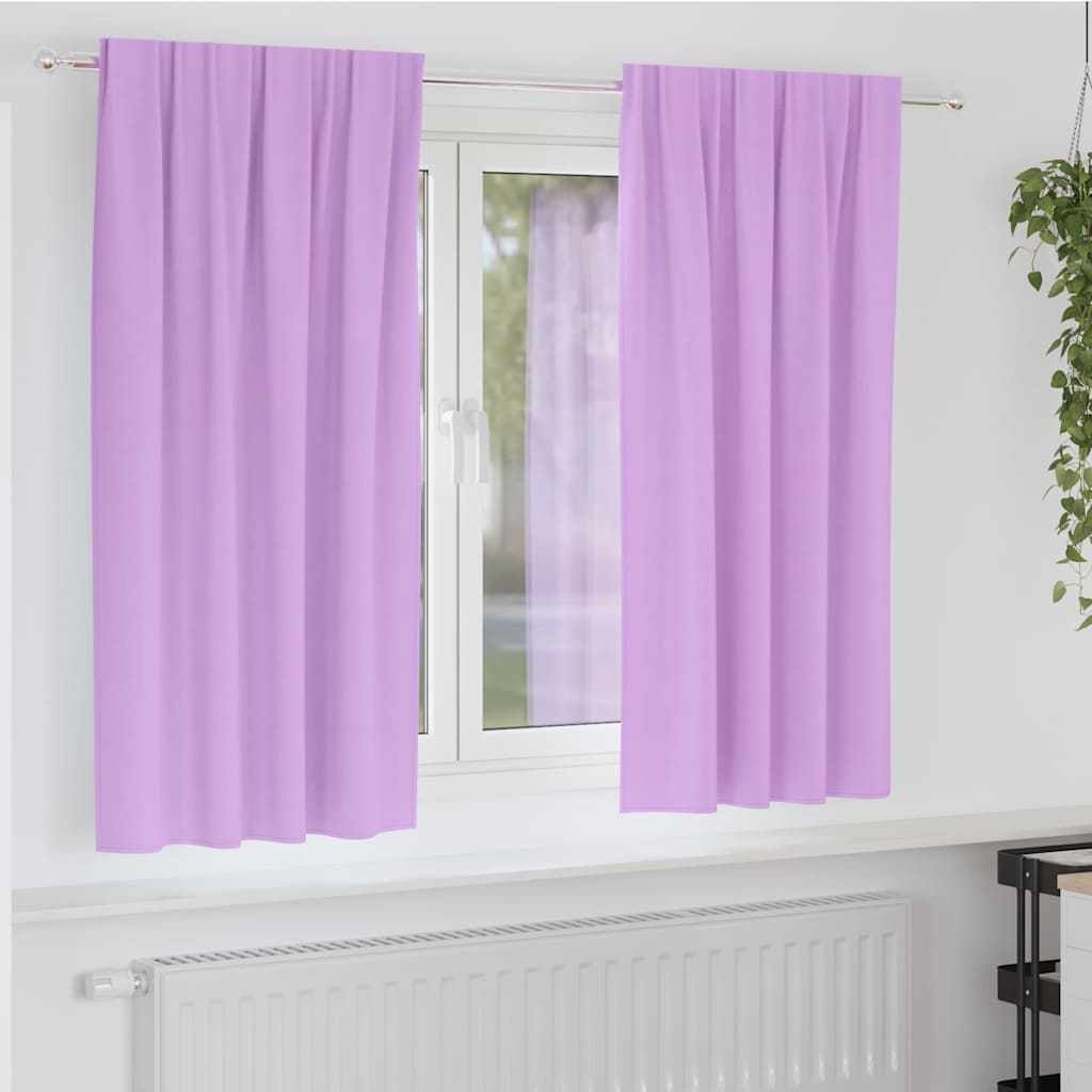 Verdunkelungs-Vorhänge mit Ringen 2 pcs Lila 175 x 140 cm