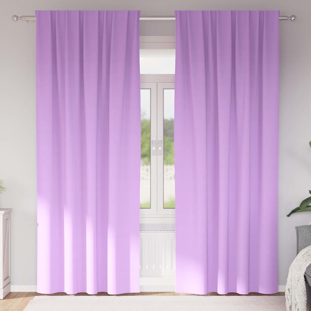 Verdunkelungs-Vorhänge mit Ringen 2 pcs Lila 225 x 140 cm
