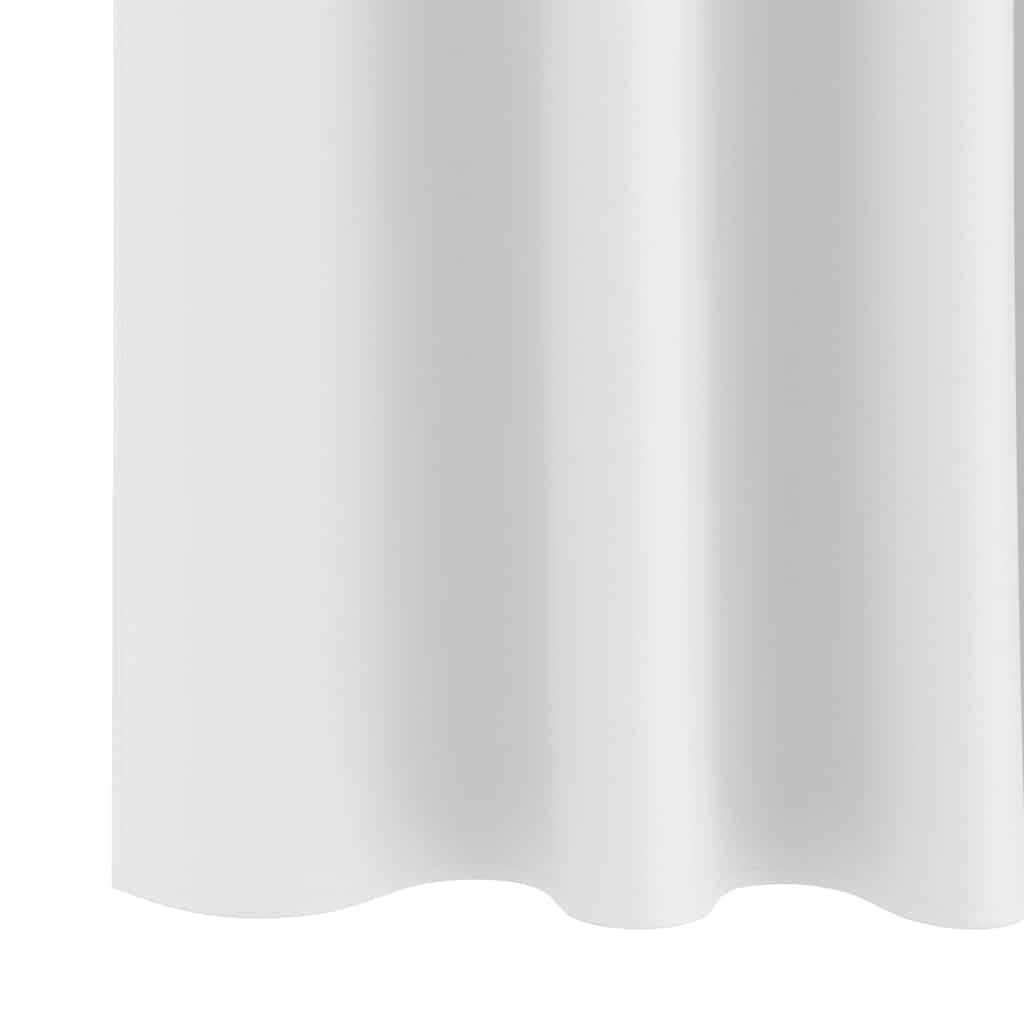 Verdunkelungs-Vorhänge mit Ringen 2 pcs Hellweiß 140 x 140 cm