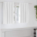 Verdunkelungs-Vorhänge mit Ringen 2 pcs Hellweiß 140 x 140 cm