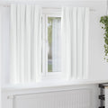 Verdunkelungs-Vorhänge mit Ringen 2 pcs Hellweiß 175 x 140 cm