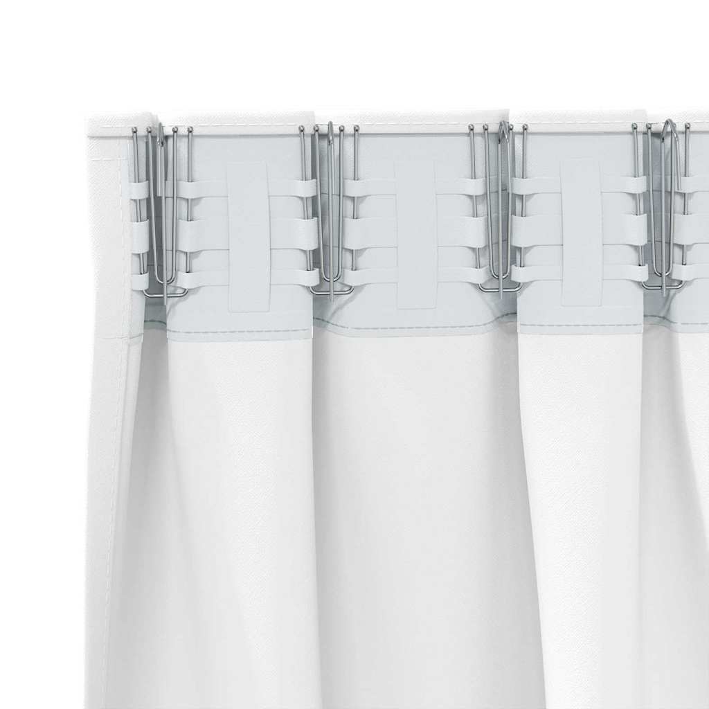 Verdunkelungs-Vorhänge mit Ringen 2 pcs Reinweiß 245 x 140 cm