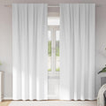 Verdunkelungs-Vorhänge mit Ringen 2 pcs Reinweiß 245 x 140 cm