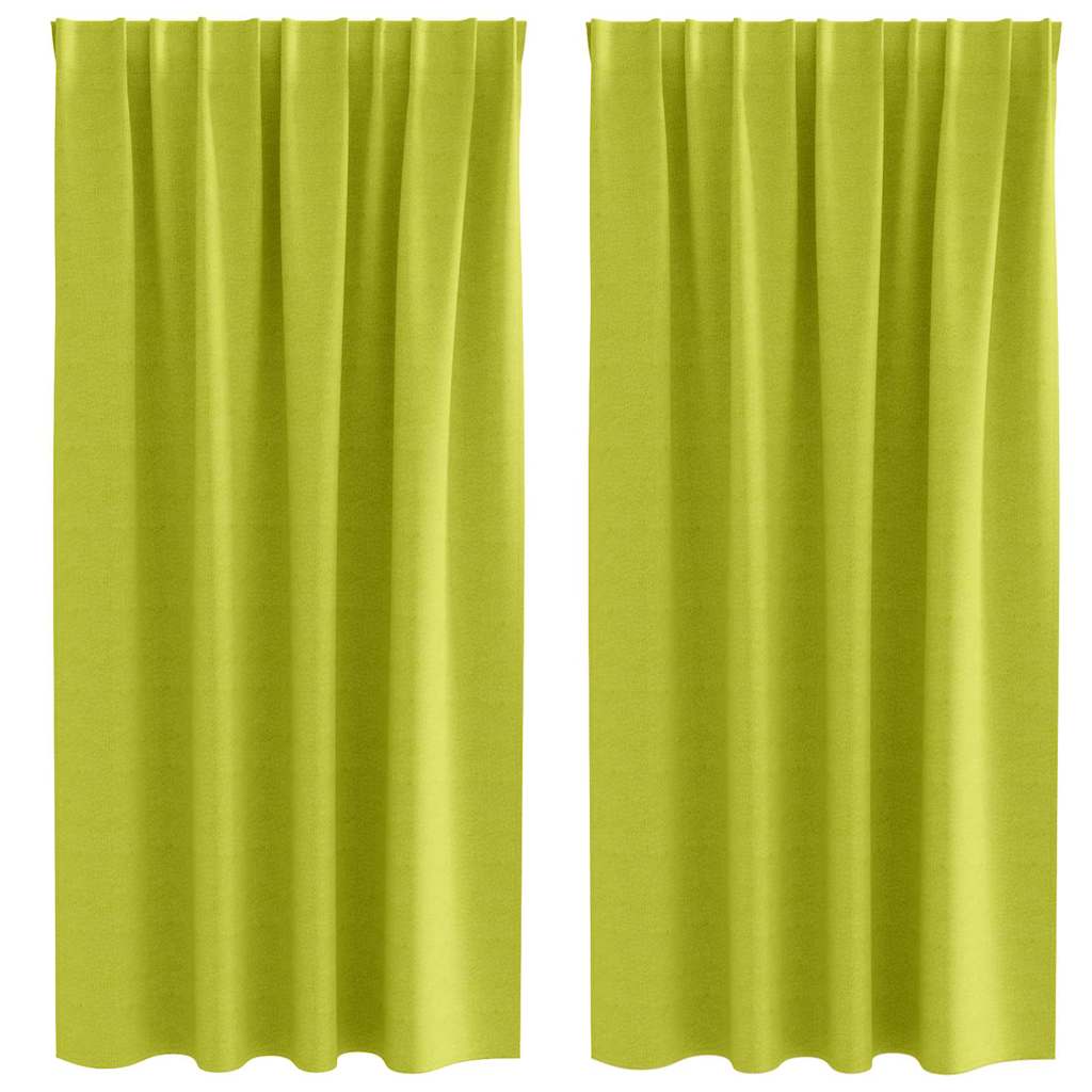 Verdunkelungs-Vorhänge mit Ringen 2 pcs Grün 175 x 140 cm
