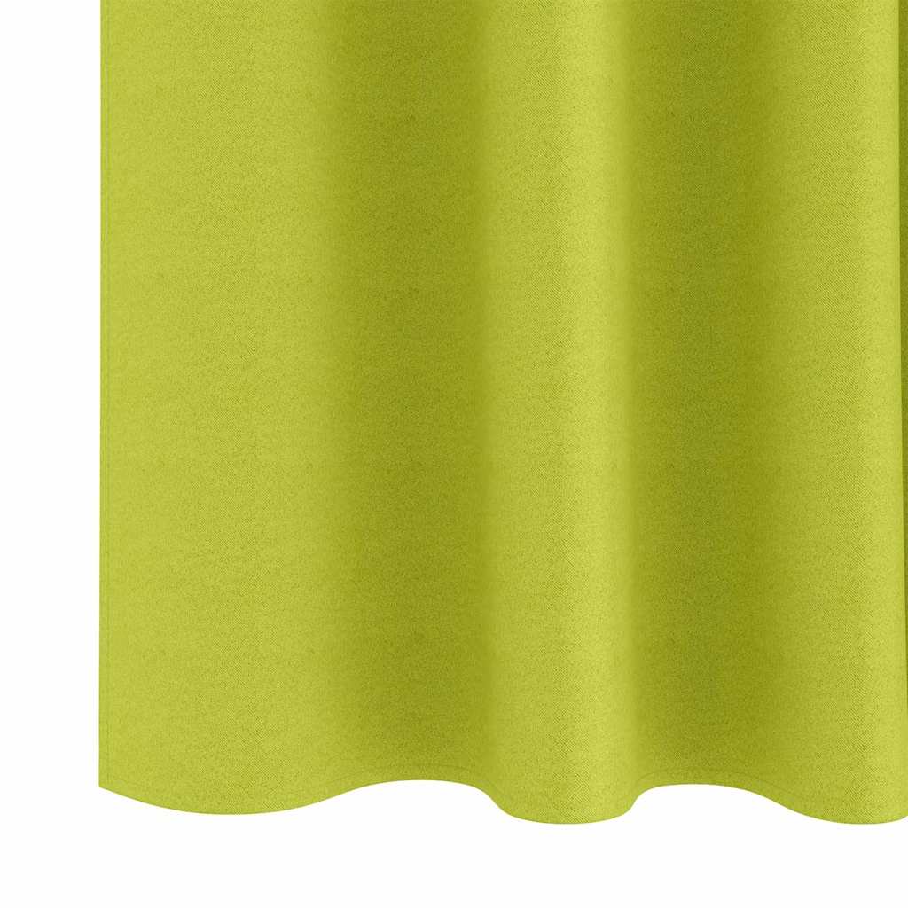 Verdunkelungs-Vorhänge mit Ringen 2 pcs Grün 225 x 140 cm