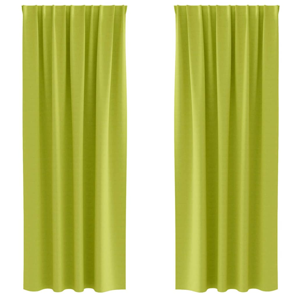 Verdunkelungs-Vorhänge mit Ringen 2 pcs Grün 260 x 140 cm