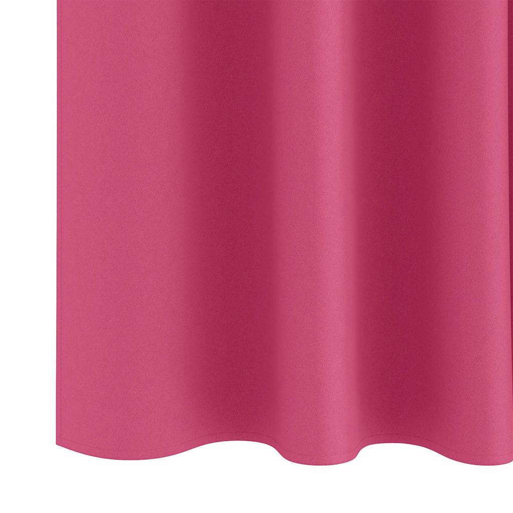 Verdunkelungs-Vorhänge mit Ringen 2 pcs Helles Pink