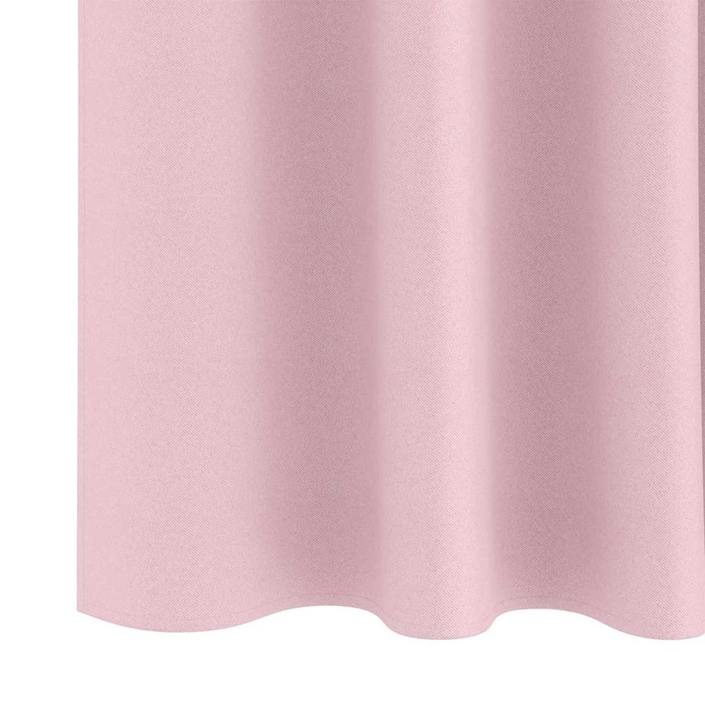 Verdunkelungs-Vorhänge mit Ringen 2 pcs Babyrosa 140 x 140 cm