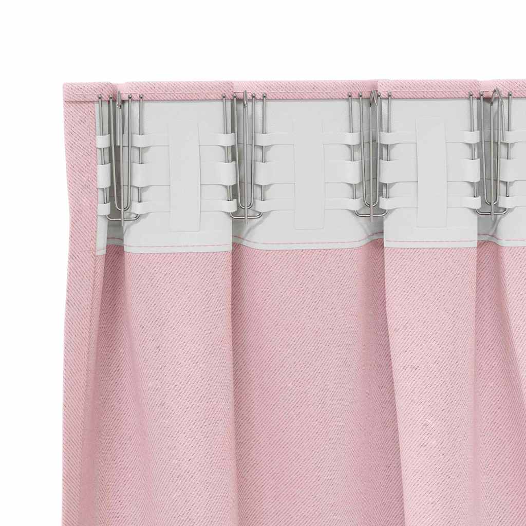 Verdunkelungs-Vorhänge mit Ringen 2 pcs Babyrosa 175 x 140 cm