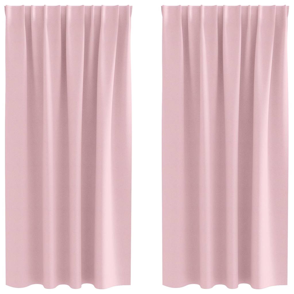 Verdunkelungs-Vorhänge mit Ringen 2 pcs Babyrosa 175 x 140 cm