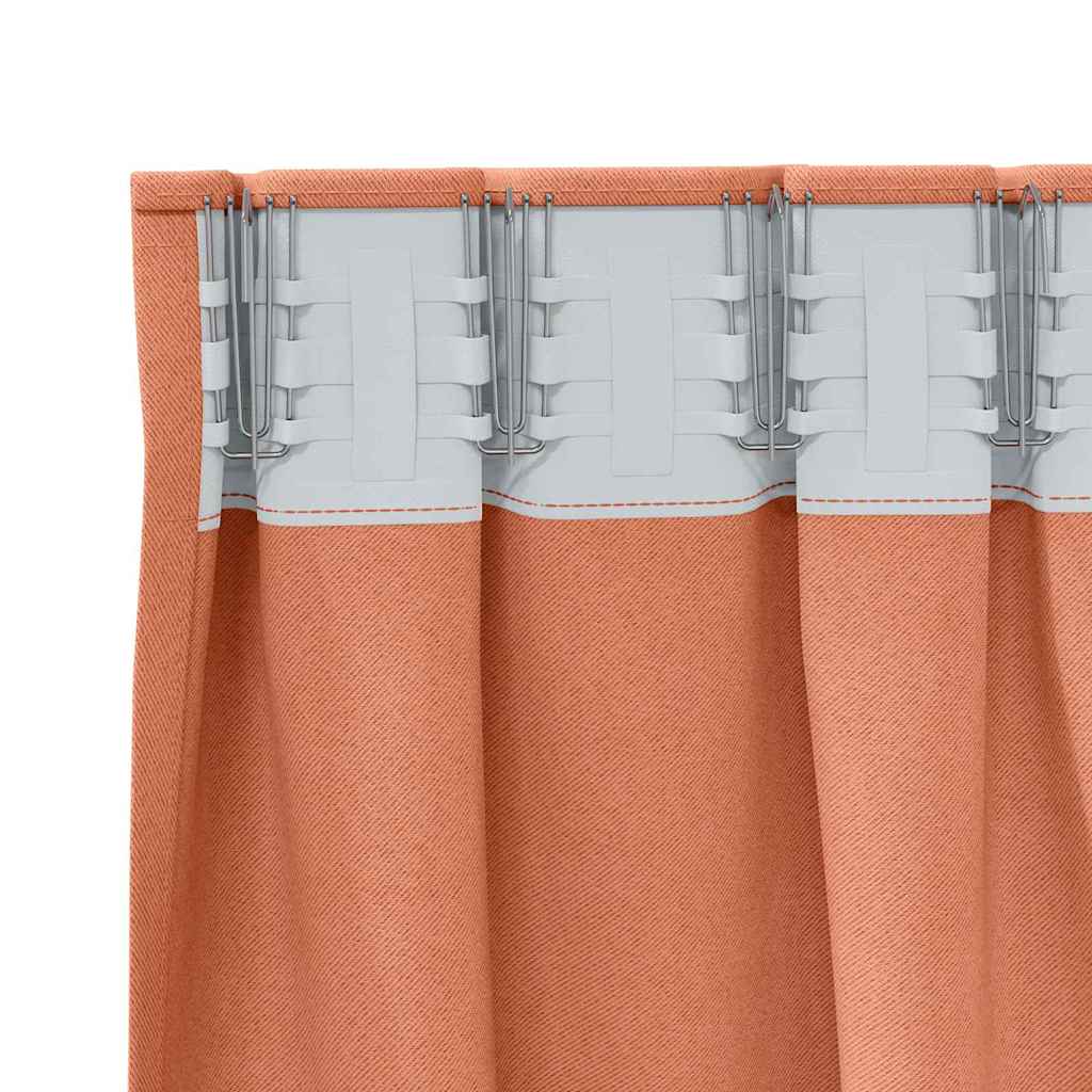 Verdunkelungs-Vorhänge mit Ringen 2 pcs Terrakotta 140 x 140 cm