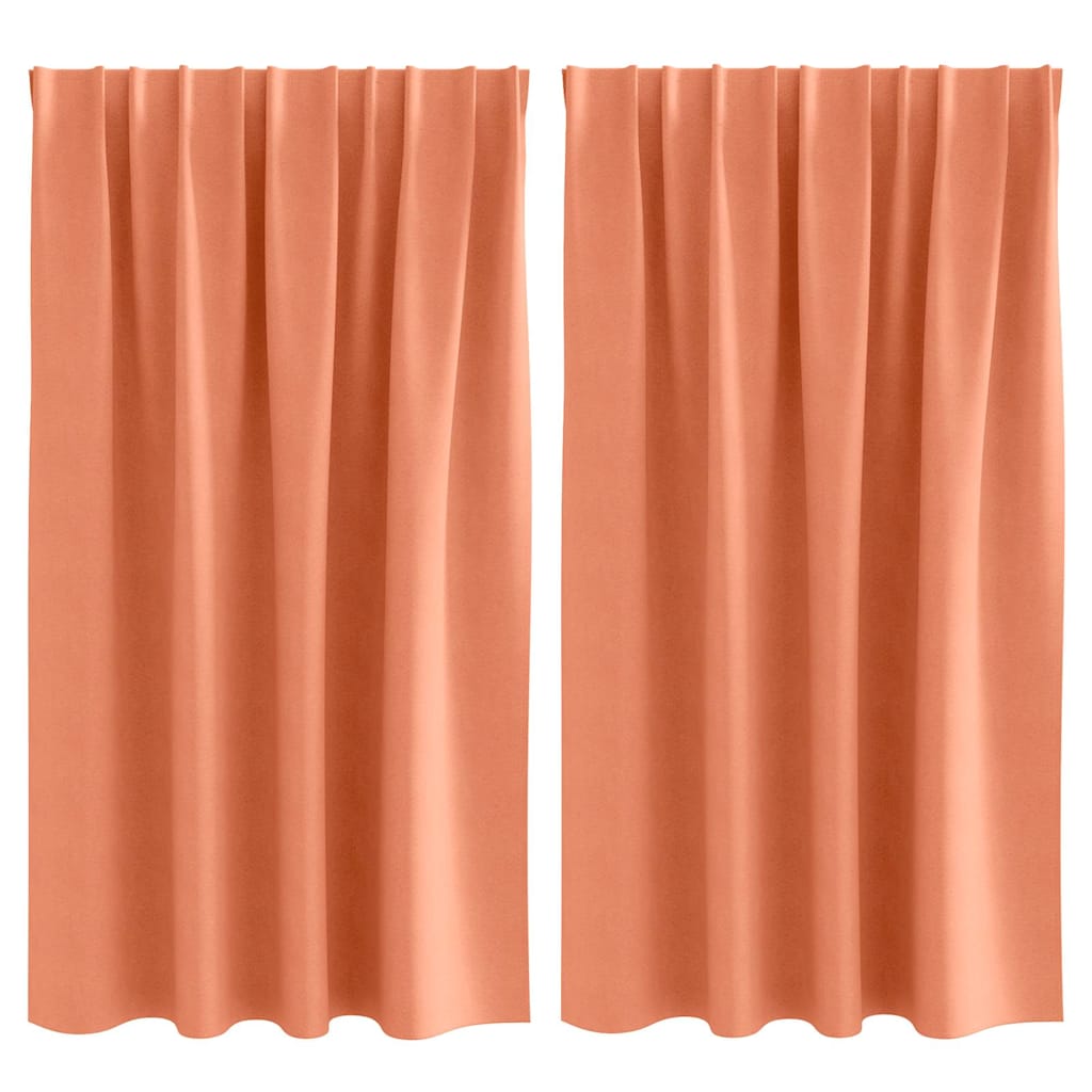 Verdunkelungs-Vorhänge mit Ringen 2 pcs Terrakotta 140 x 140 cm
