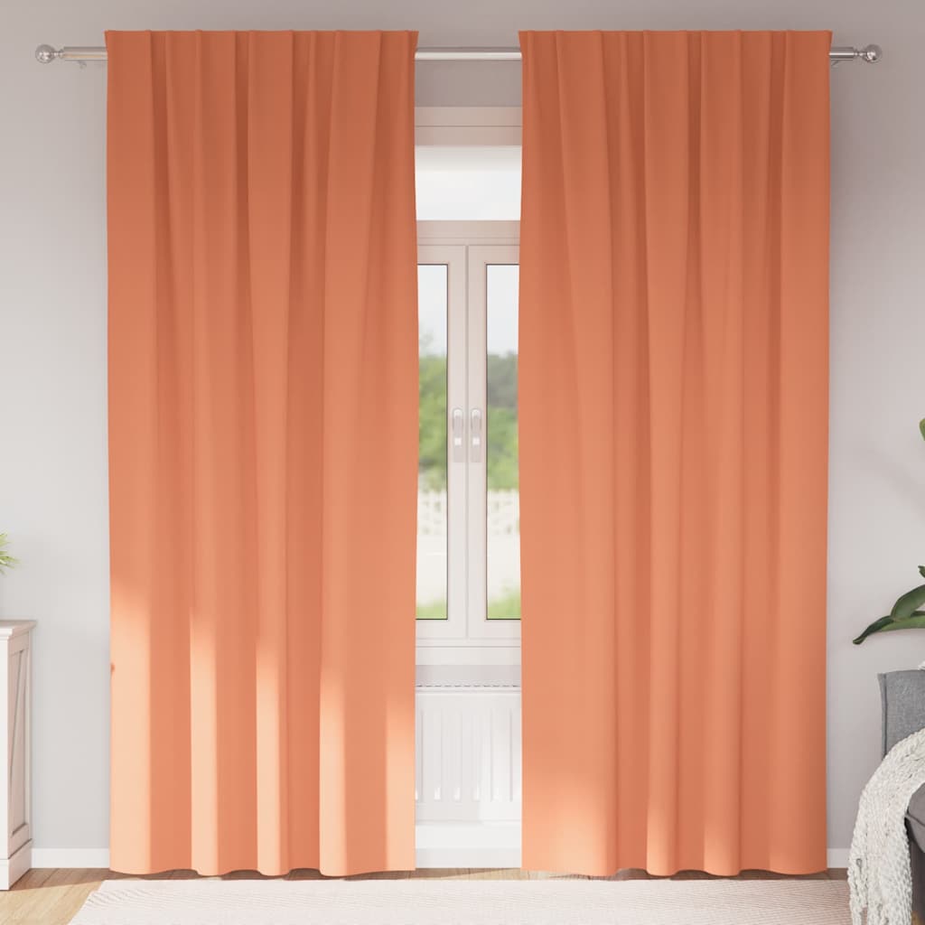 Verdunkelungs-Vorhänge mit Ringen 2 pcs Terrakotta 245 x 140 cm