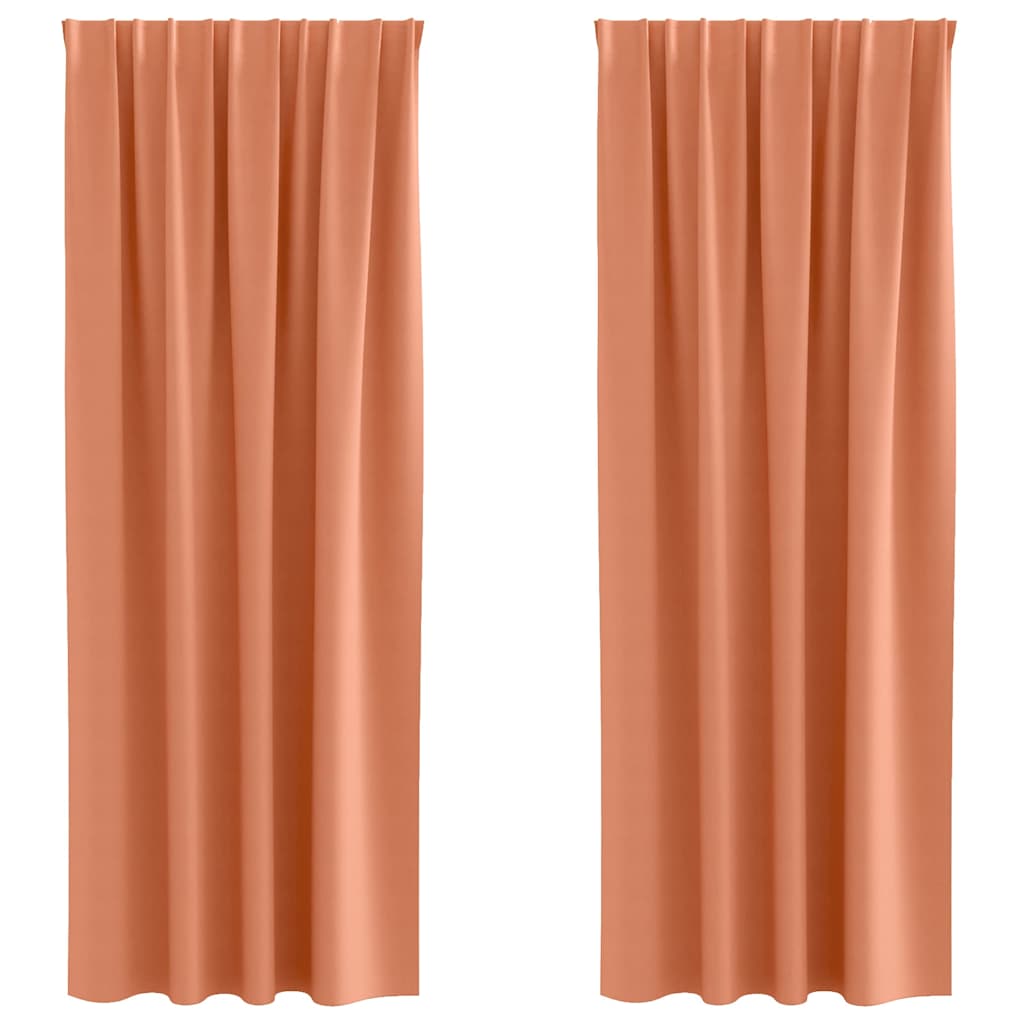 Verdunkelungs-Vorhänge mit Ringen 2 pcs Terrakotta 245 x 140 cm