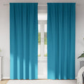 Verdunkelungs-Vorhänge mit Ringen 2 pcs Türkis 245 x 140 cm