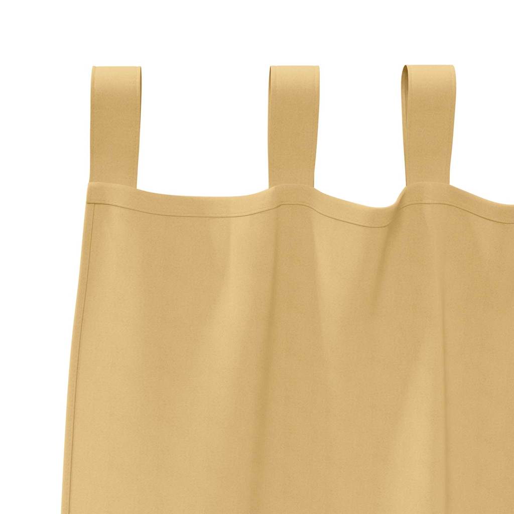 Verdunkelungs-Vorhänge mit Ringen 2 pcs Beige 225 x 140 cm