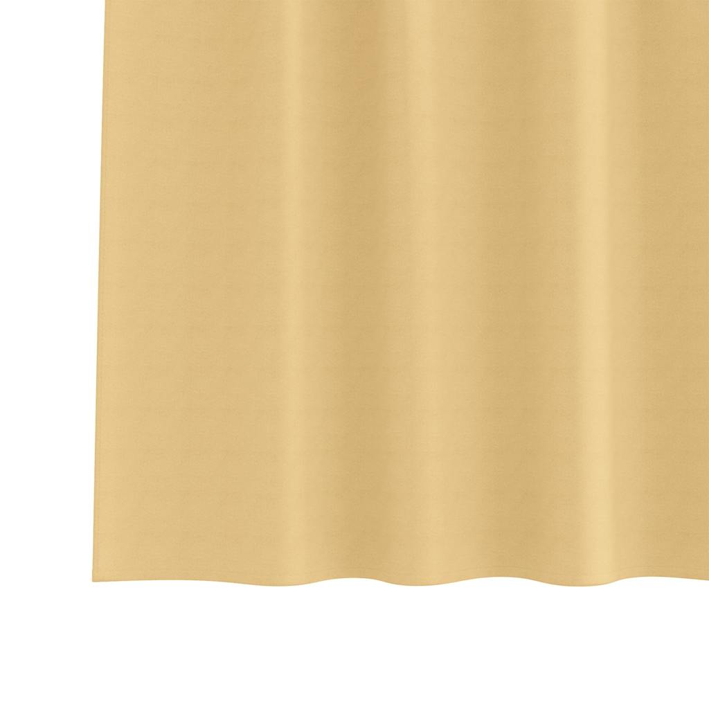 Verdunkelungs-Vorhänge mit Ringen 2 pcs Beige 260 x 140 cm
