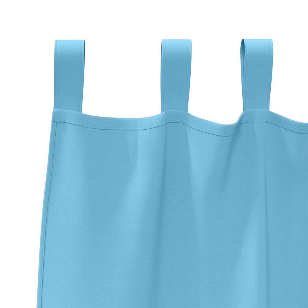 Verdunkelungs-Vorhänge mit Ringen 2 pcs Himmelblau 140 x 140 cm
