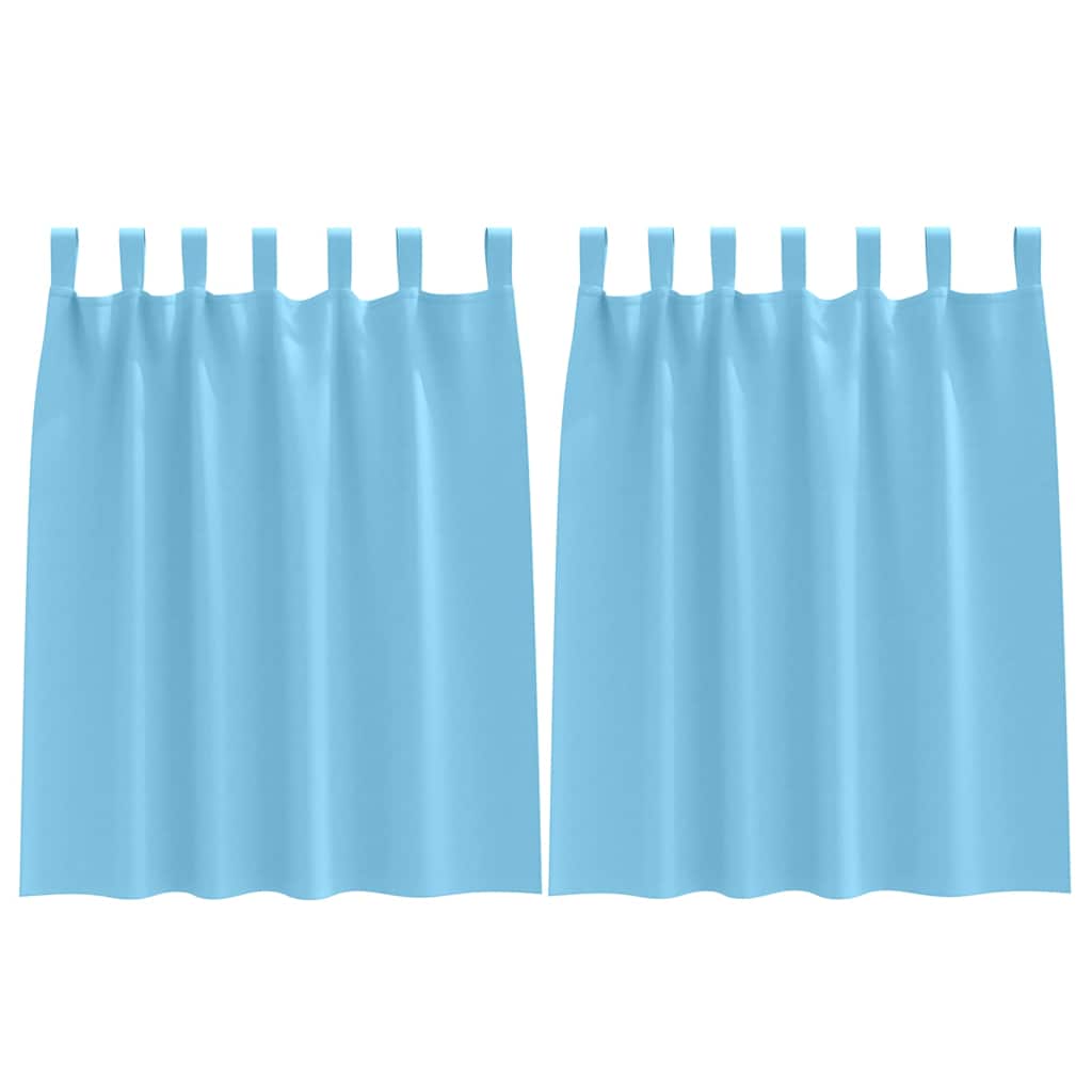 Verdunkelungs-Vorhänge mit Ringen 2 pcs Himmelblau 140 x 140 cm