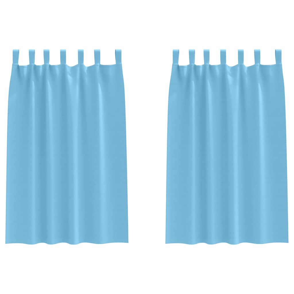 Verdunkelungs-Vorhänge mit Ringen 2 pcs Himmelblau 175 x 140 cm