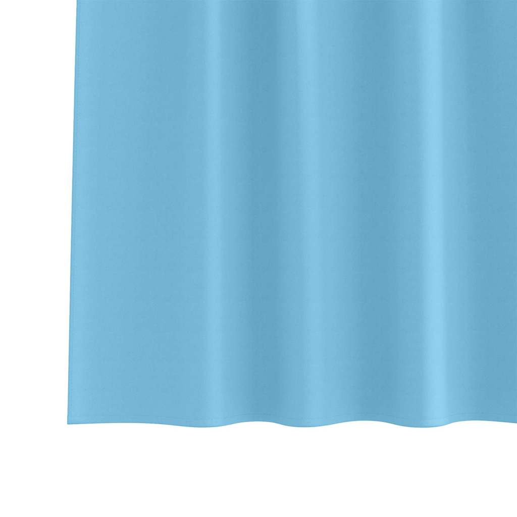 Verdunkelungs-Vorhänge mit Ringen 2 pcs Himmelblau 225 x 140 cm