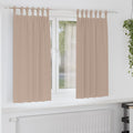 Verdunkelungs-Vorhänge mit Ringen 2 pcs Taupe 175 x 140 cm