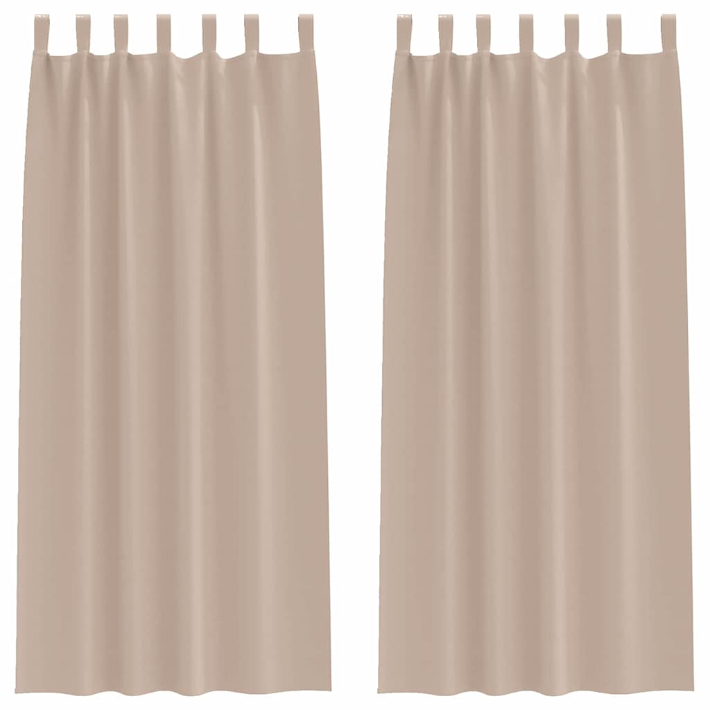 Verdunkelungs-Vorhänge mit Ringen 2 pcs Taupe 245 x 140 cm