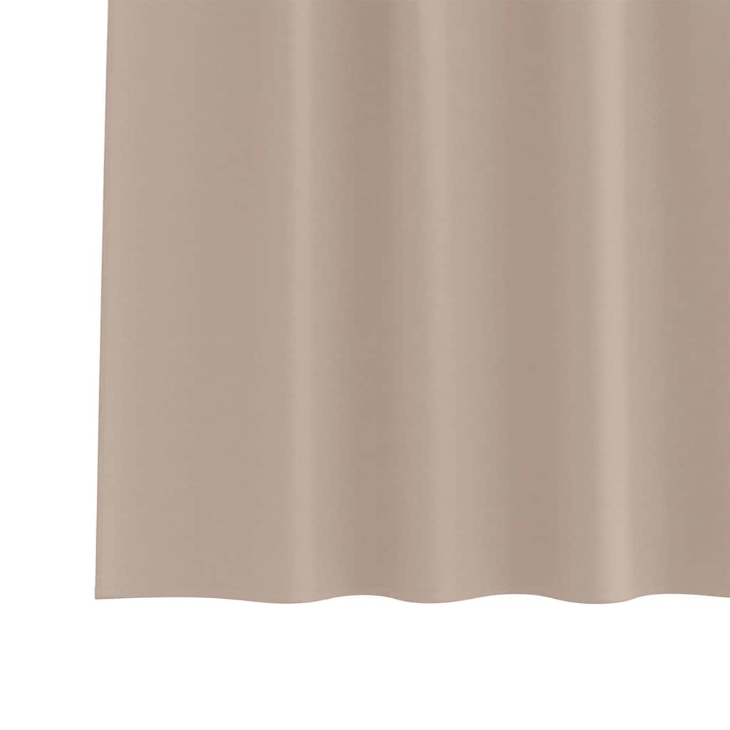 Verdunkelungs-Vorhänge mit Ringen 2 pcs Taupe 260 x 140 cm