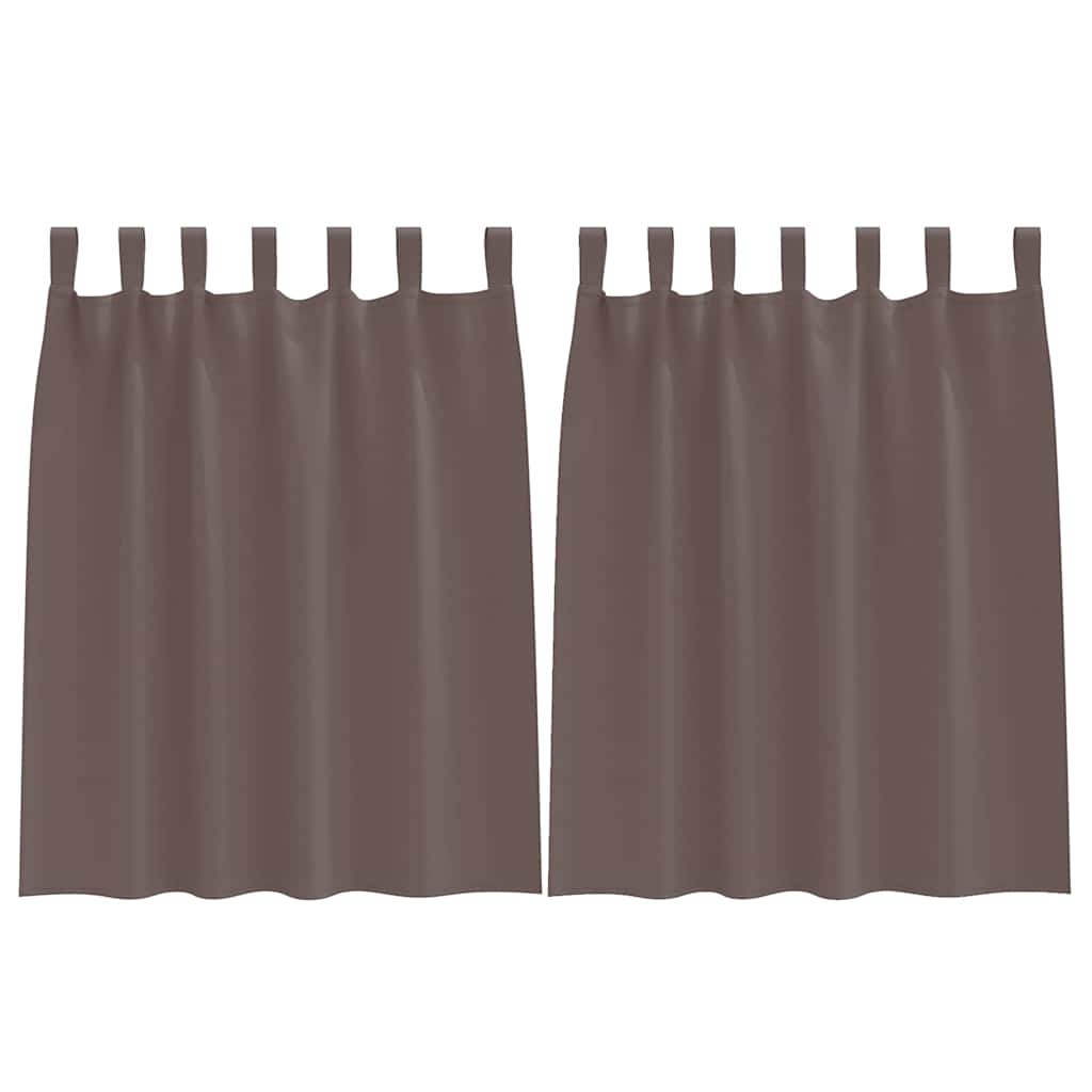 Verdunkelungs-Vorhänge mit Ringen 2 pcs Dunkelbraun