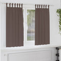 Verdunkelungs-Vorhänge mit Ringen 2 pcs Dunkelbraun