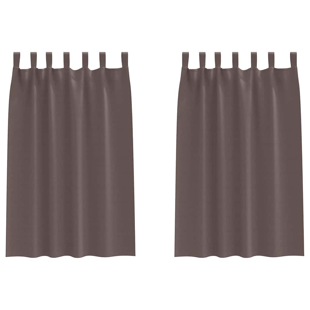 Verdunkelungs-Vorhänge mit Ringen 2 pcs Dunkelbraun