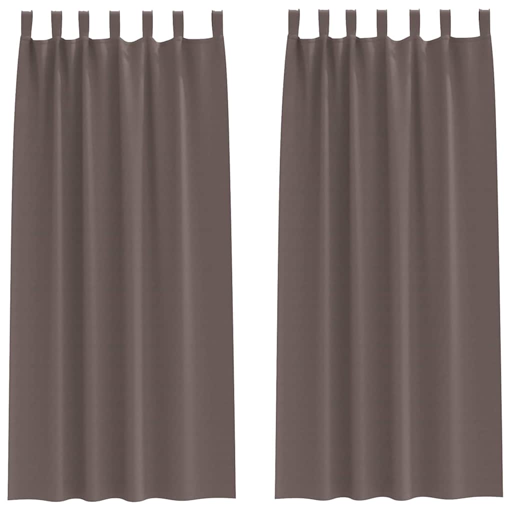 Verdunkelungs-Vorhänge mit Ringen 2 pcs Dunkelbraun