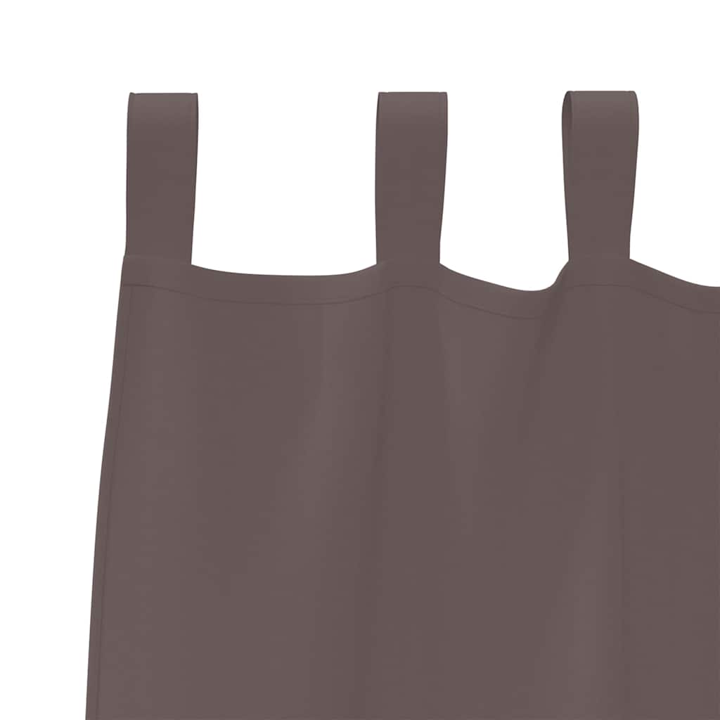 Verdunkelungs-Vorhänge mit Ringen 2 pcs Dunkelbraun