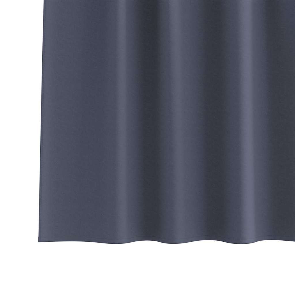 Verdunkelungs-Vorhänge mit Ringen 2 pcs Anthrazit 260 x 140 cm