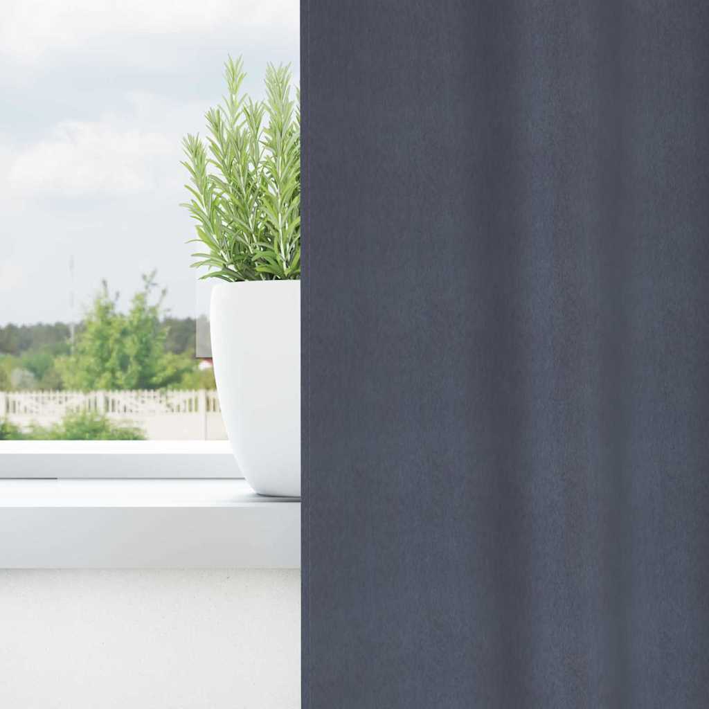 Verdunkelungs-Vorhänge mit Ringen 2 pcs Anthrazit 260 x 140 cm