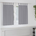 Verdunkelungs-Vorhänge mit Ringen 2 pcs Hellgrau 140 x 140 cm