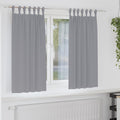 Verdunkelungs-Vorhänge mit Ringen 2 pcs Hellgrau 175 x 140 cm