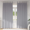 Verdunkelungs-Vorhänge mit Ringen 2 pcs Hellgrau 225 x 140 cm