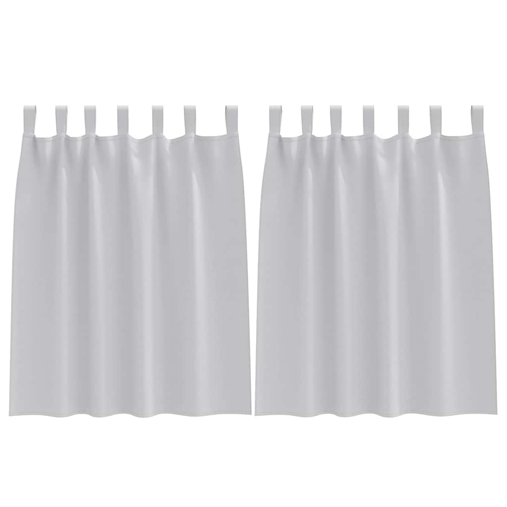 Verdunkelungs-Vorhänge mit Ringen 2 pcs Hellgrau 140 x 140 cm