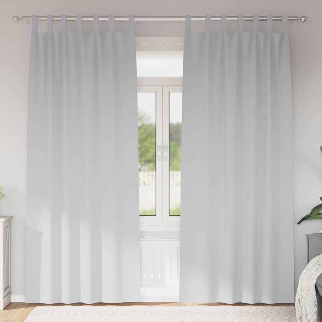 Verdunkelungs-Vorhänge mit Ringen 2 pcs Helles Grau