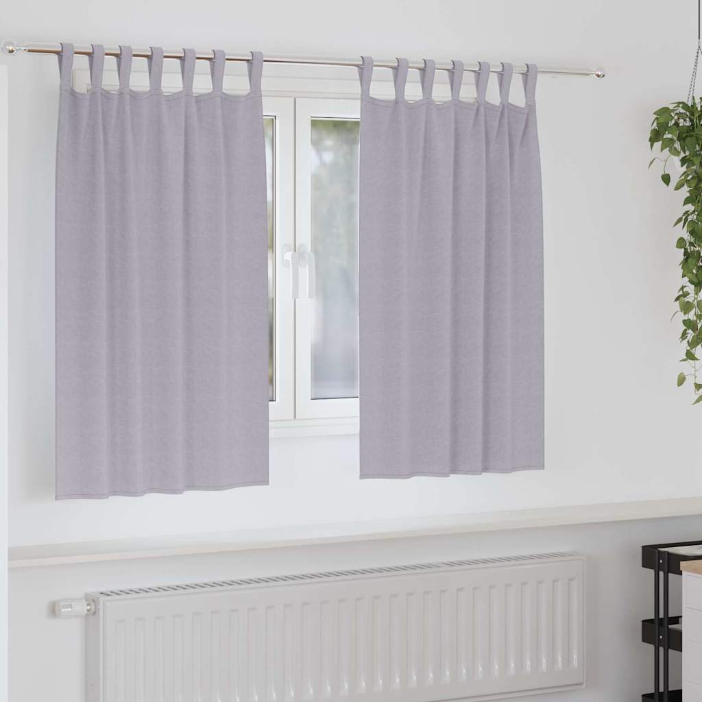 Verdunkelungs-Vorhänge mit Ringen 2 pcs Metallic Grau