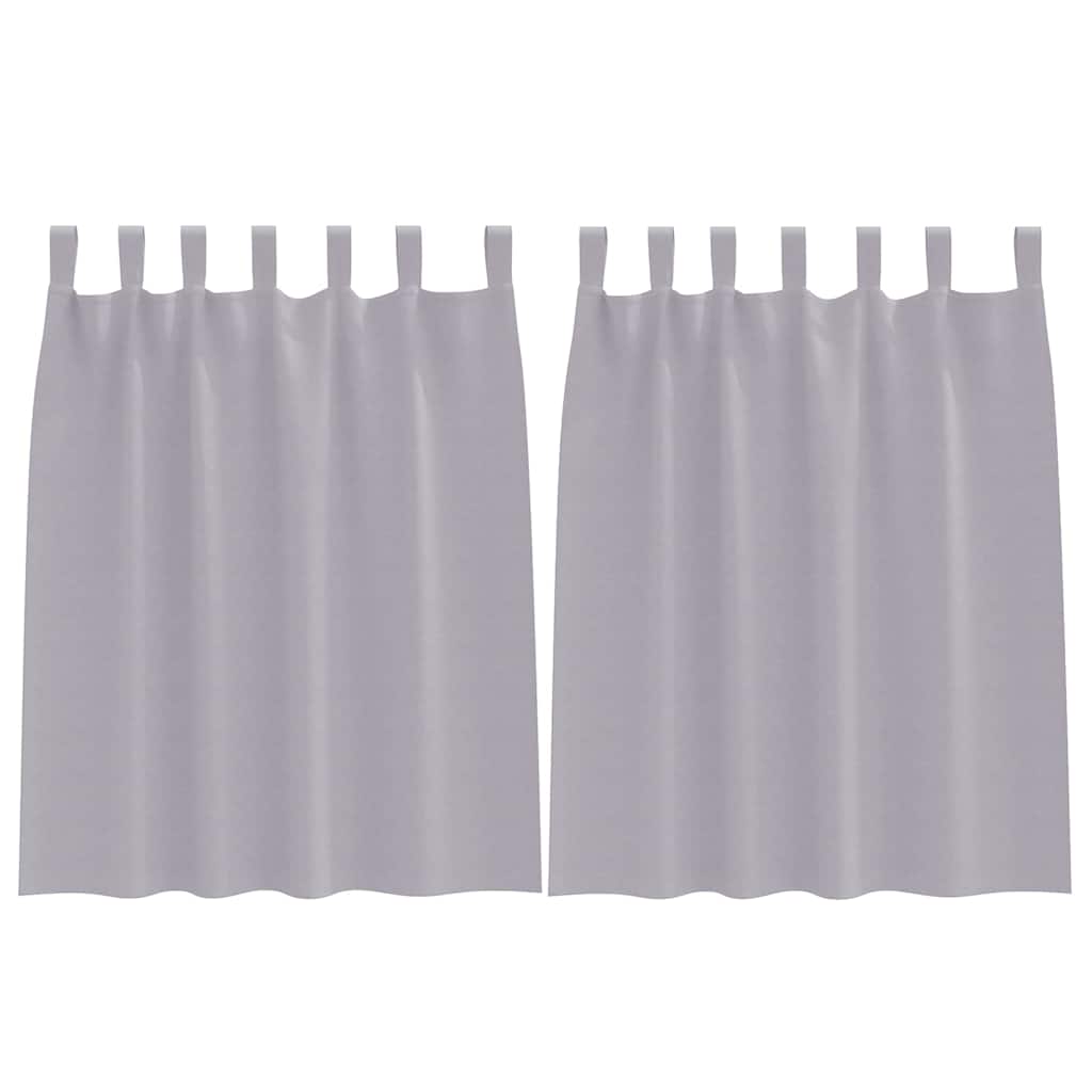 Verdunkelungs-Vorhänge mit Ringen 2 pcs Metallic Grau