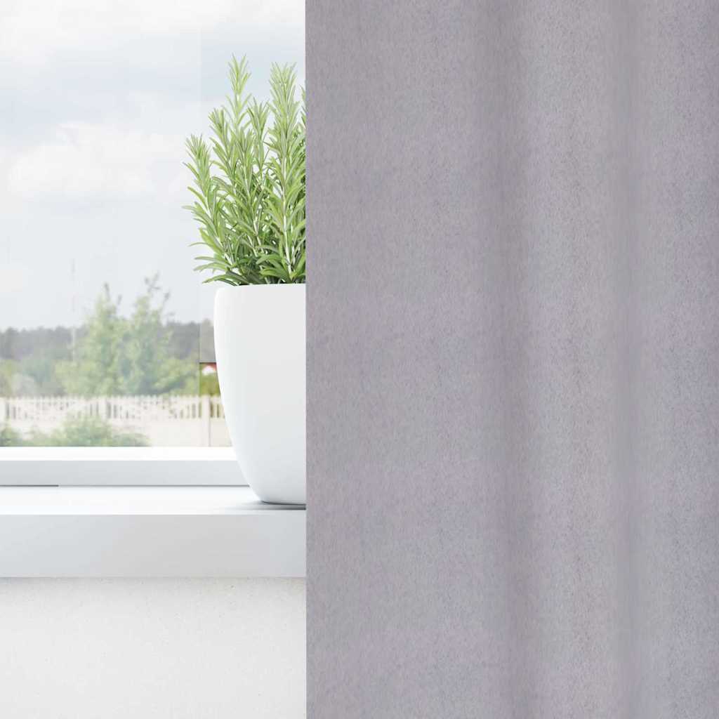 Verdunkelungs-Vorhänge mit Ringen 2 pcs Metallic Grau