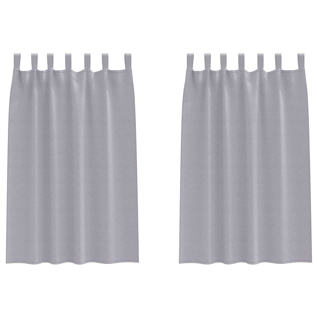 Verdunkelungs-Vorhänge mit Ringen 2 pcs Metallic Grau