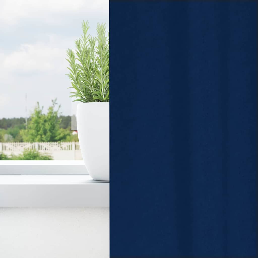Verdunkelungs-Vorhänge mit Ringen 2 pcs Dunkelblau 140 x 140 cm