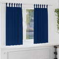 Verdunkelungs-Vorhänge mit Ringen 2 pcs Dunkelblau 175 x 140 cm