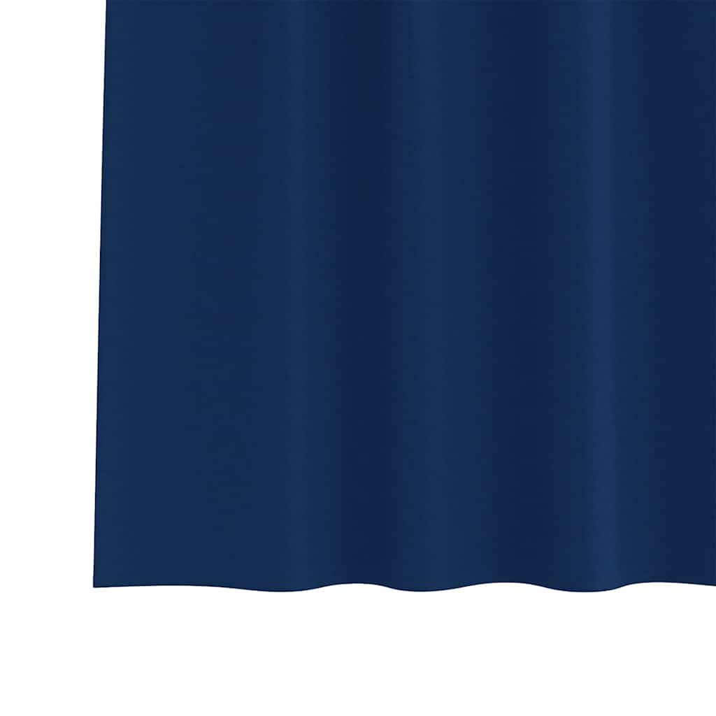 Verdunkelungs-Vorhänge mit Ringen 2 pcs Dunkelblau 245 x 140 cm